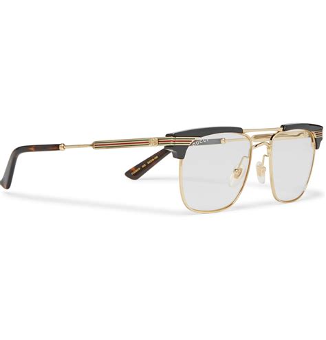 gucci glasses mens gold|gucci gold rimmed glasses.